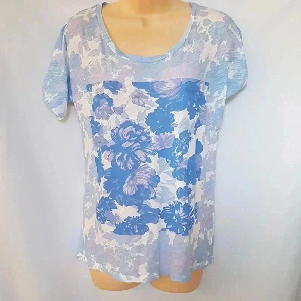 J Crew blue  & white short sleeve size- Small